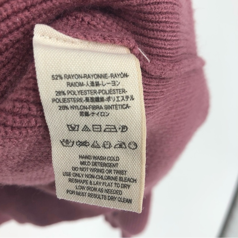 FREE PEOPLE MAUVE SHADOW OVERSIZED SWEATER LARGE - Picture 9 of 10